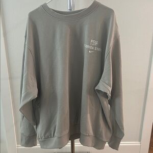 Nike FSU Men's Gray Crewneck Sweater